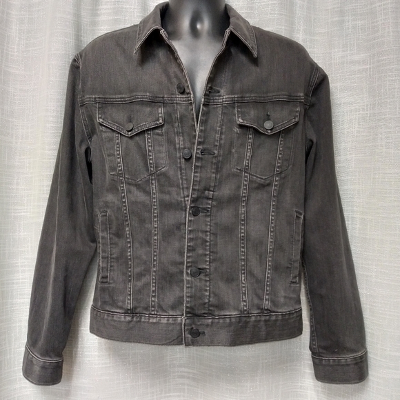 Express Black Denim Pocket Jean Jacket 